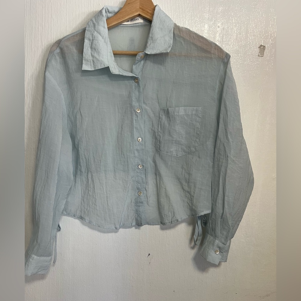Light Blue Sheer Blouse